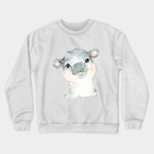 Adorable Baby Hippo! Crewneck Sweatshirt